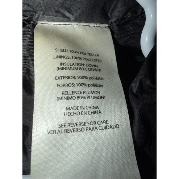 Men's Eddie Bauer Full-Zip Down Puffer Jacket Sz XL Black GW999 - Picture 5 of 11